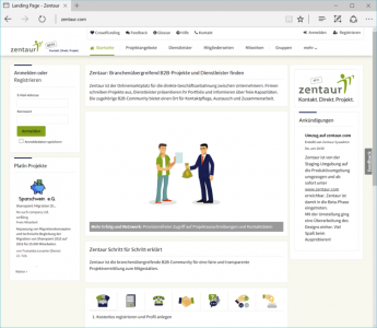 Das neue Projektportal www.zentaur.com